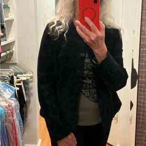 Suede Black Women's Jacket